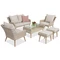 Mobili da giardino Bilbao Coffee 4 + 2 pouf sabbia Garden Point