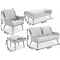Mobili da giardino Bilbao Coffee 4 + 2 pouf sabbia Garden Point