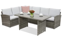 Mobili da giardino Monaco Comida 5 Garden Point grigio