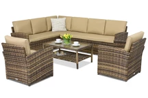 Mobili da giardino Monaco Corner 7 Garden Point marrone