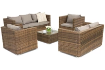 Mobili da giardino in technorattan Roma Coffee 7 Garden Point marrone