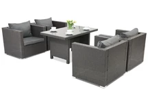 Mobili da giardino in technorattan Roma Premium 4 Garden Point antracite