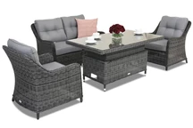Mobili da giardino in technorattan Toledo Apetito 4 Lift Garden Point antracite