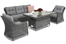 Mobili da giardino in technorattan Toledo Apetito 5 Lift Garden Point antracite