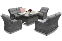 Mobili da giardino in technorattan Toledo Apetito 6 Lift Garden Point antracite