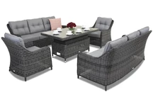 Mobili da giardino in technorattan Toledo Apetito 8 Lift Garden Point antracite
