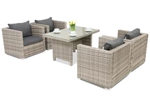 Mobili da giardino in technorattan grigio Roma Premium 4 Garden Point