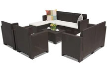 Mobili da salotto in technorattan Nebraska Relax Corner 8 marrone Bica