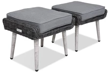 Pouf in technorattan per terrazza Bilbao Garden Point antracite