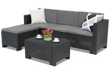 Set di mobili da salotto in technorattan Colorado Relax antracite Bica