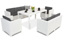 Set di mobili in technorattan Colorado Apetito 7 bianco Bica