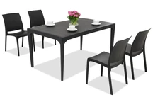Set elegante da pranzo Oslo/Volga 4 antracite Bica