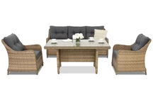 Set in technorattan color cappuccino Toledo Apetito 5 Garden Point