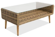 Tavolino in tecnorattan Bilbao di Garden Point marrone 