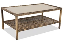 Tavolino in tecnorattan antracite Bilbao di Garden Point marrone