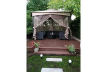 Un set di mobili in rattan per il giardino Colorado Coffee Box 7 antracite Bica