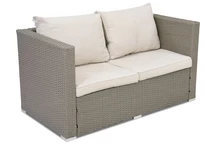 Divano in technorattan per 2 persone Roma Garden Point grigio chiaro
