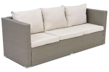 Divano in technorattan per 3 persone Roma Garden Point grigio chiaro