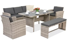 Mobili da giardino in rattan Marsylia Garden Point grigio