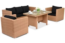 Mobili da giardino in rattan Roma Apetito 5 Garden Point cappuccino