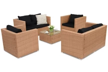 Mobili da giardino in rattan Roma Coffee 6 Garden Point cappuccino