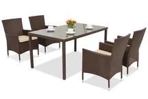 Mobili da giardino in technorattan Milan/Grenada 4 Garden Point marrone