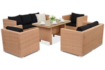Mobili da giardino in technorattan Roma Apetito 7 Garden Point miele