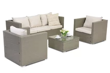 Mobili da giardino in technorattan Roma Coffee 5 Garden Point grigio chiaro