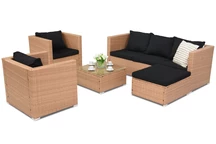 Mobili da giardino in technorattan Roma Corner 6 Garden Point miele