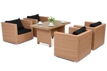 Mobili da giardino in technorattan Roma Premium 4 Garden Point miele