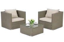 Mobili da giardino in technorattan Roma Terrace Garden Point grigio chiaro