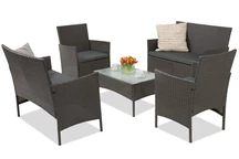 Mobili da giardino in tecnorattan Calabria Coffee 6 Premium Garden Point antracite