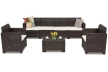Mobili in technorattan Nebraska Coffee 6 marrone Bica