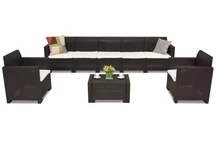 Mobili in technorattan Nebraska Coffee Max 7 marrone Bica
