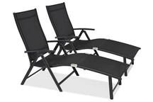 Set di due sdrai Toulouse di Garden Point in alluminio nero