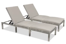 Set di due sdrai in tecnorattan Atlanta di Garden Point grigio