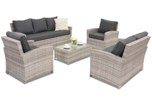 Set di mobili in polyrattan grigio Garden Point Parma Coffee 7