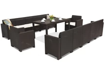 Set di mobili in technorattan Nebraska Apetito Max 12 marrone Bica