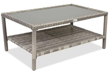Tavolino Monaco Garden Point grigio chiaro in polyrattan