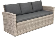 Divano tre posti in polyrattan grigio Marseille Garden Point