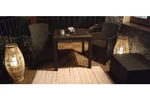 Set di mobili in polyrattan con divano 3 posti Lido Coffee Box 5 Bica marrone con cassapanca