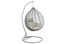 Poltrona sospesa da giardino Durango con struttura Garden Point grigio chiaro