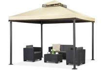 Gazebo da giardino Valencia 3x3 m Garden Point crema