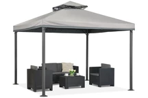 Gazebo da giardino Valencia grigio 3x3 m Garden Point