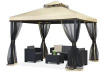 Gazebo da giardino crema con zanzariera Valencia 3x3 m Garden Point