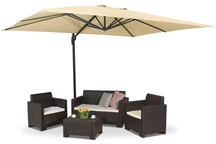 Ombrellone da giardino beige Siena 3x4m Garden Point