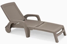 Sedia a sdraio in technorattan Bahama cappuccino Bica