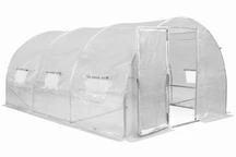 Serra a tunnel con struttura di metallo 3x4,5m Garden Point bianca