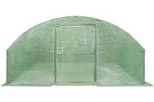 Serra a tunnel con struttura di metallo 4x6m Garden Point verde con porte