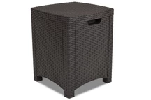 Tavolo con cassa in technorattan Lido Storage marrone Bica
